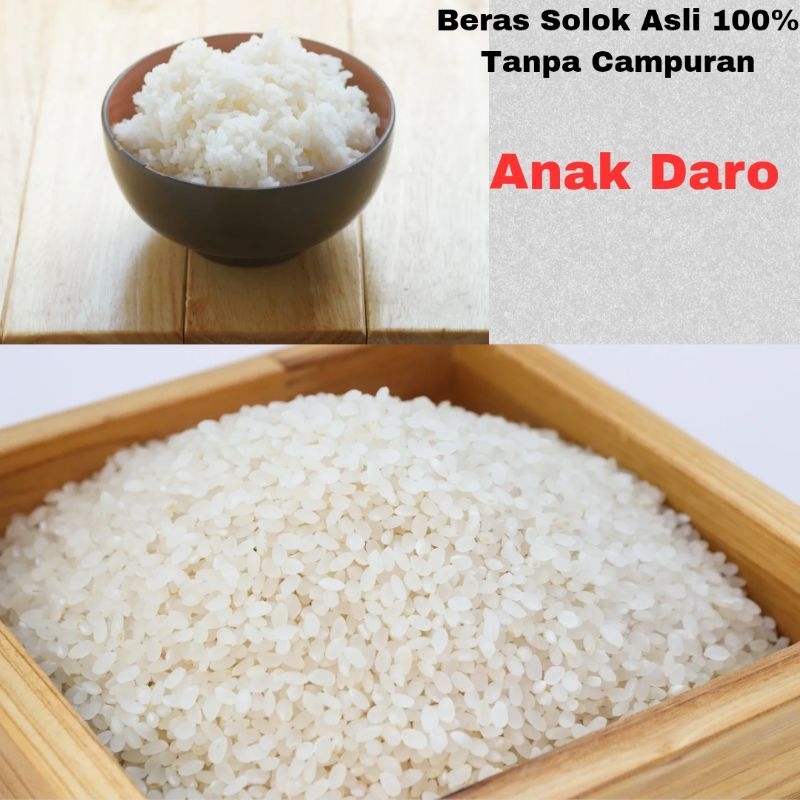 

Beras Solok ASLI 100% ORIGINAL Beras ANAK DARO Berat 3 kg, 5 kg, 10 kg