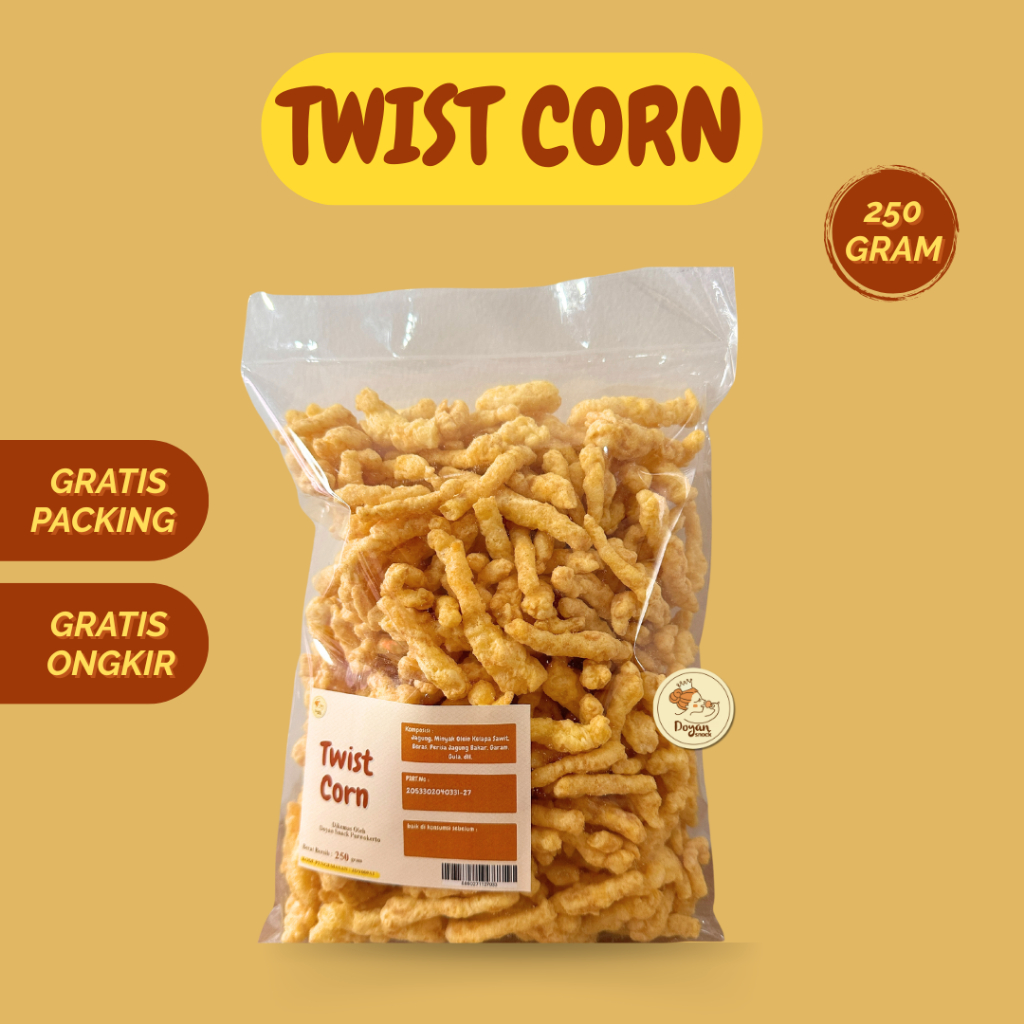 

TWISTKO / TWIST CORN TES / TWISTCORN JAGUNG BAKAR 250GR