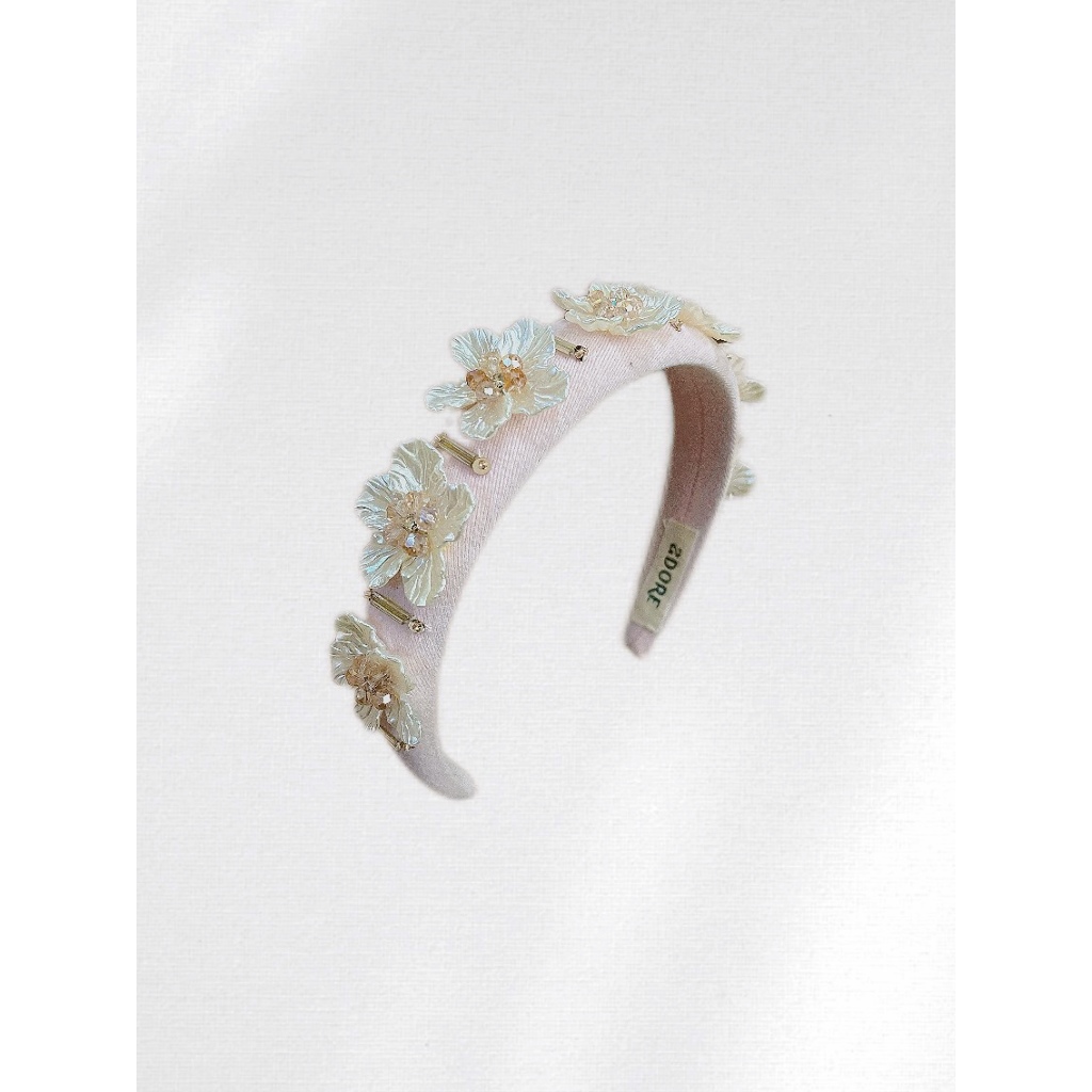 ADORE - White Lily on Pink Bando