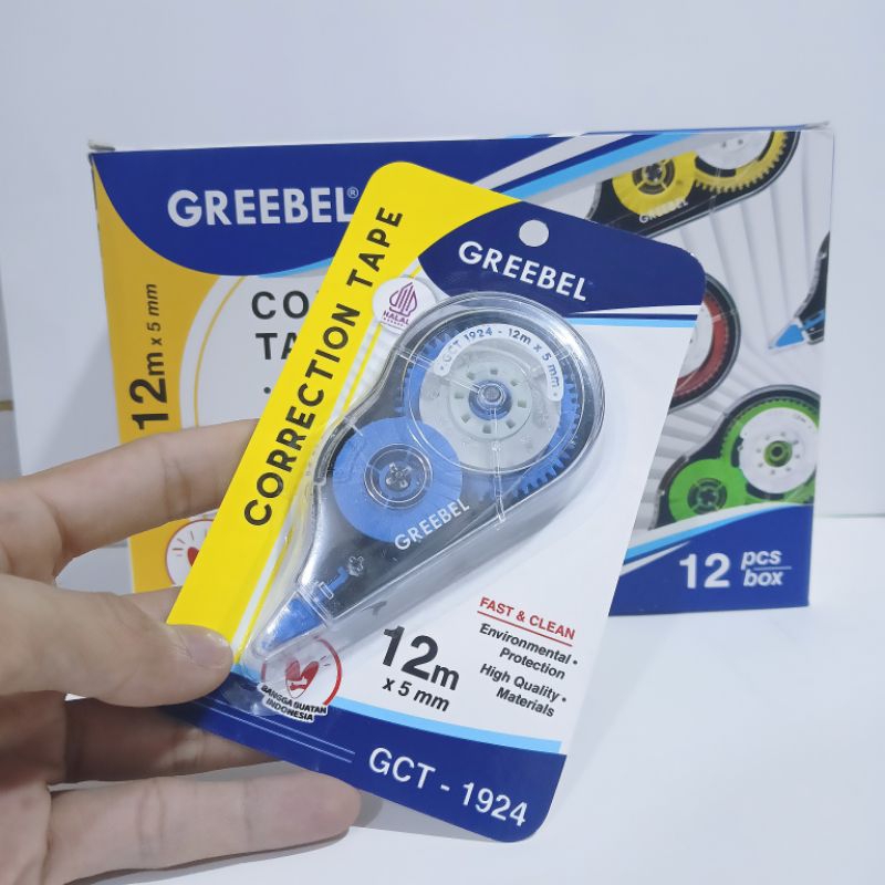 

GREBEEL Correction Tape / Tip Ex Kertas Greebel 12m GCT-1924