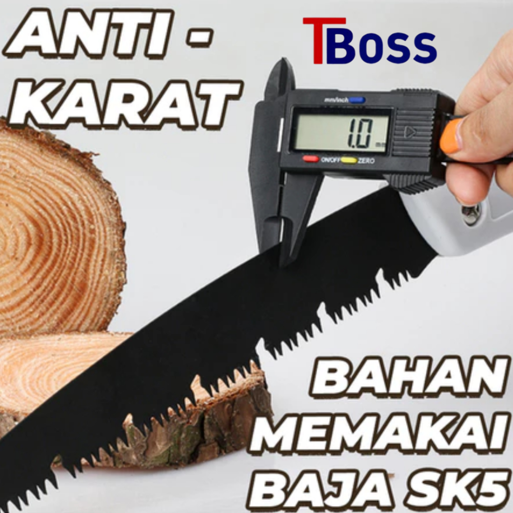 TBOSS Gergaji Kayu Gergaji Lipat Gergaji Baja Keras Folding Hand Saw Portable