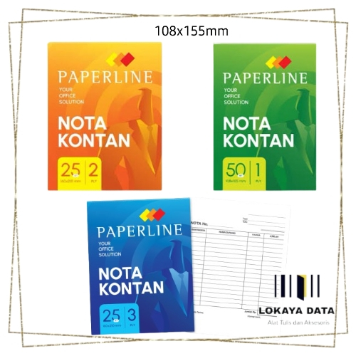 

PAPERLINE NOTA KONTAN 1PLY/2PLY/3PLY(108x155mm KECIL)