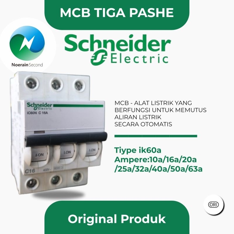 mcb seneider 3 pashe ic60n/ik60a 16a/20a/32a/40a
