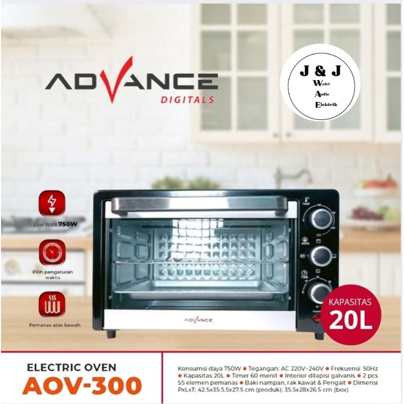 Advance Oven Electric Aov-300 Oven Listrik Advance 20 Liter