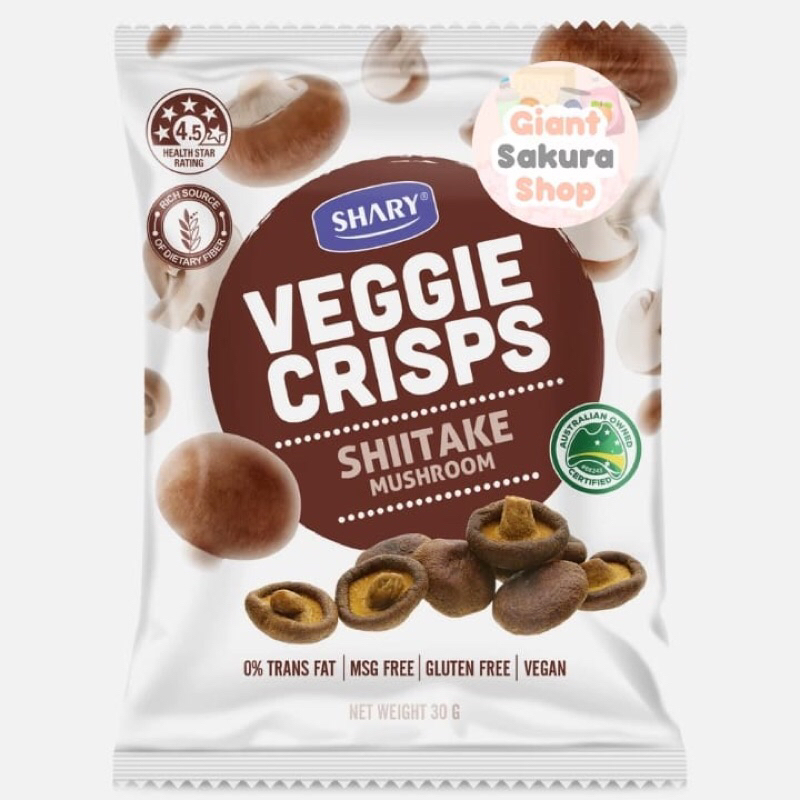 

Shary Mushroom Chips / Veggle Crisps / Keripik sayur / Cemilan import / Snack