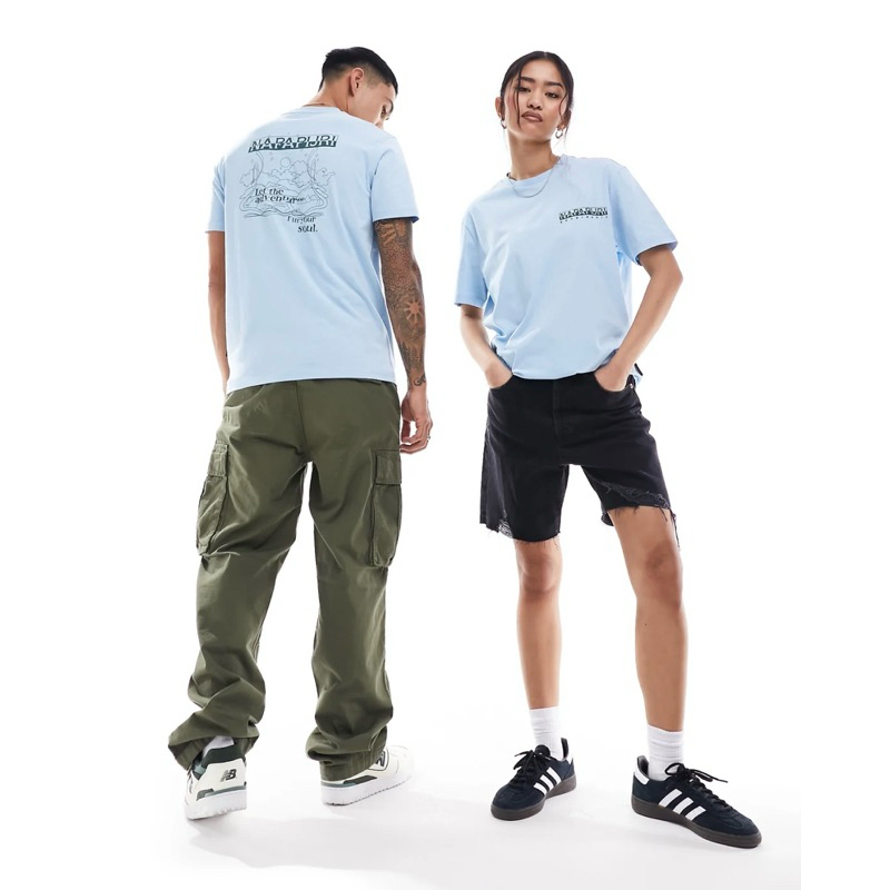 Napapijri Makani Tshirt In Light Blue