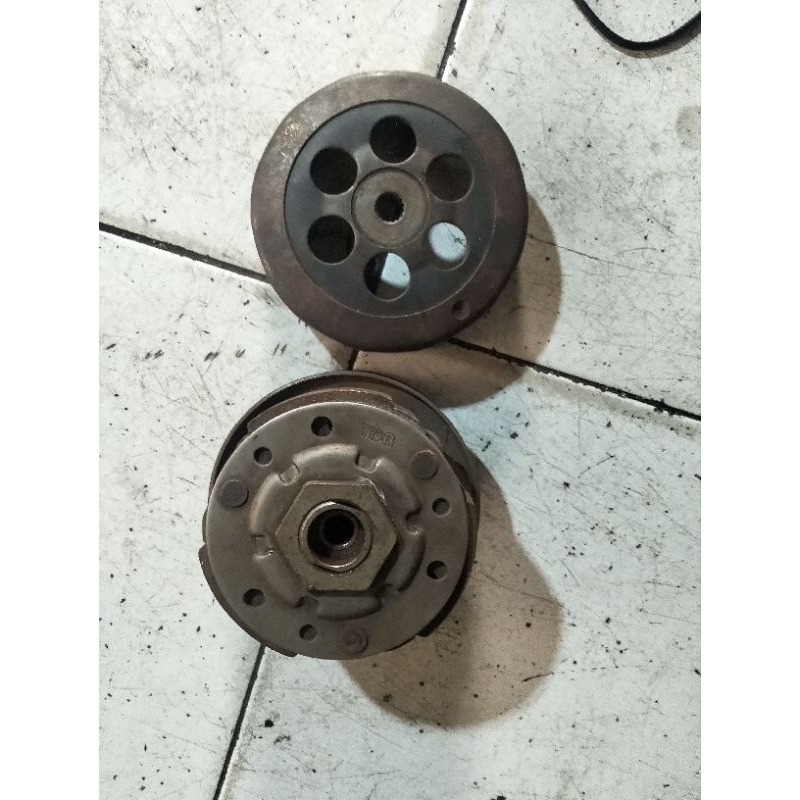 Pully belakang set kampas ganda dan mangkok ganda Mio j, Mio GT, soul GT 115 merk TDR