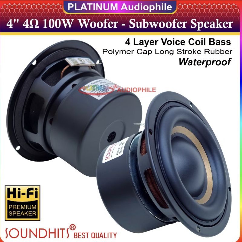 Soundhits speaker subwoofer 4 inch