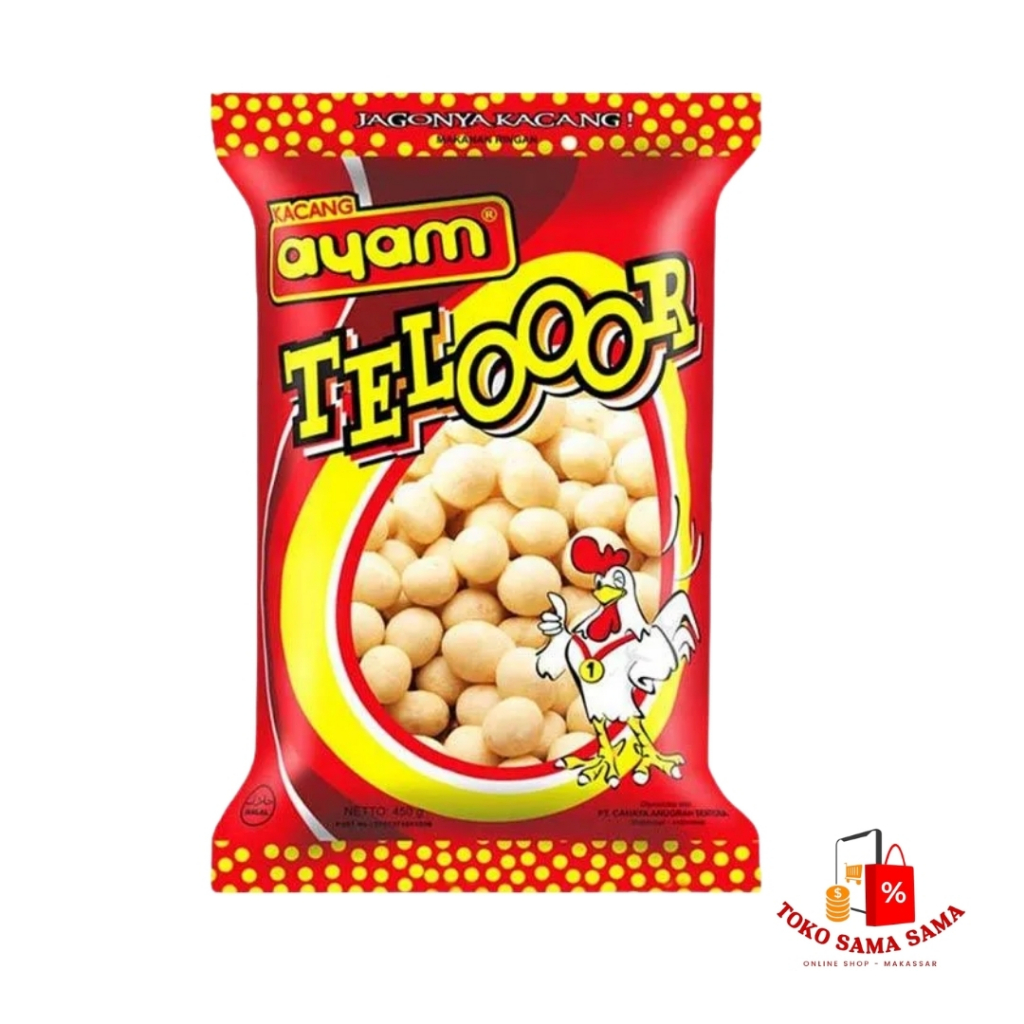 

Kacang Telur Oleh-Oleh Khas Makassar Cap Ayam Asli Makassar Ukuran 900g