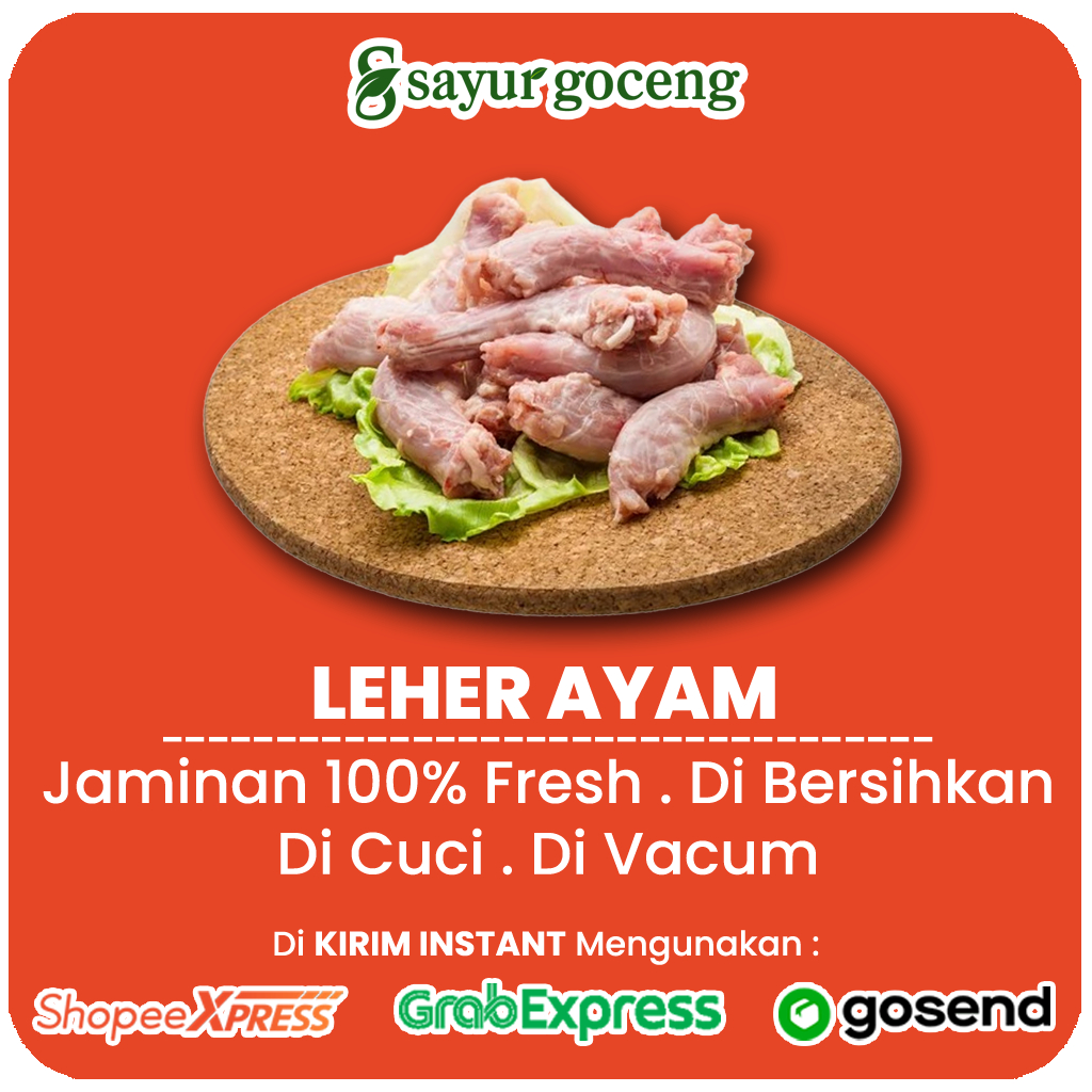 

Leher Ayam Segar Murah - Daging Ayam Goceng Palembang - Siap Masak, Fresh Setiap Hari!