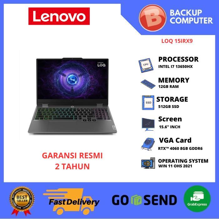 LAPTOP LENOVO LOQ 15IRX9 0AGID i7-13650HX 12GB RAM/ RTX 4060 8GB