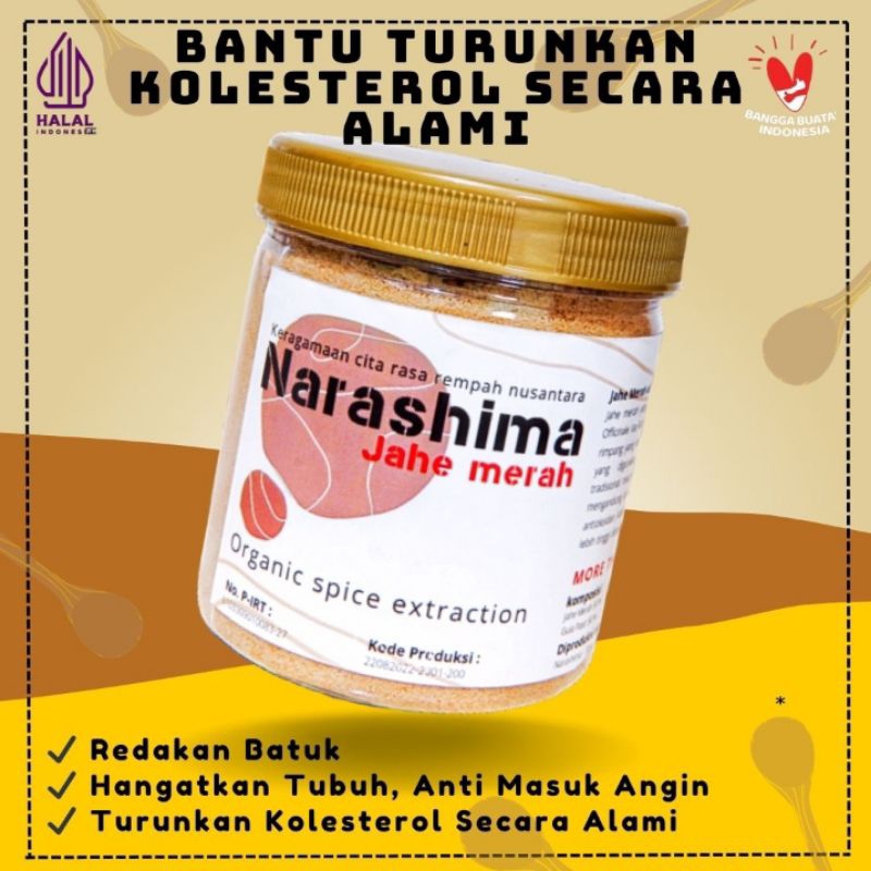 

Serbuk Jahe Merah instan bantu jaga imun | Ekstrak Jahe Merah Rendah Gula Tanpa Endapan Narashima
