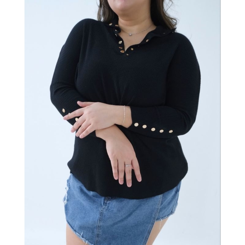 Baju oversized batwing knit top pinkdose / batwing inara rajut jumbo / atasan jumbo rajut / inara ra