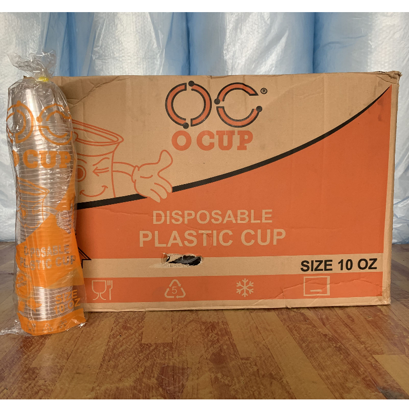 1 Dus Gelas Plastik 10oz Ocup (2000) Datar Wadah Minuman Es Teh Jasuke Pop Ice Sempol Tahan Panas