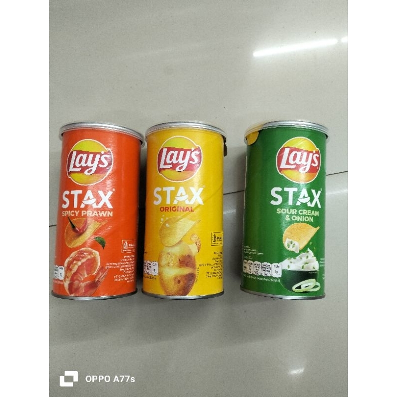 

LAYS STAX ORI, SOUR CREAM, SPICY PRAWN 70G