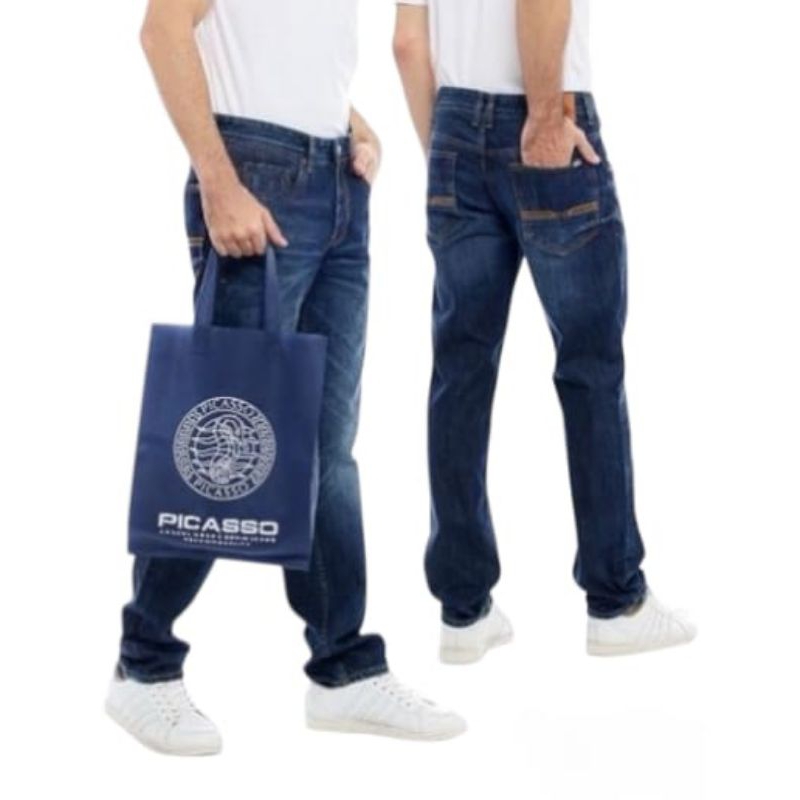 Picasso Denim Original - Celana Jeans Pria Reguler Fit Denim 13oz - Jeans Picasso
