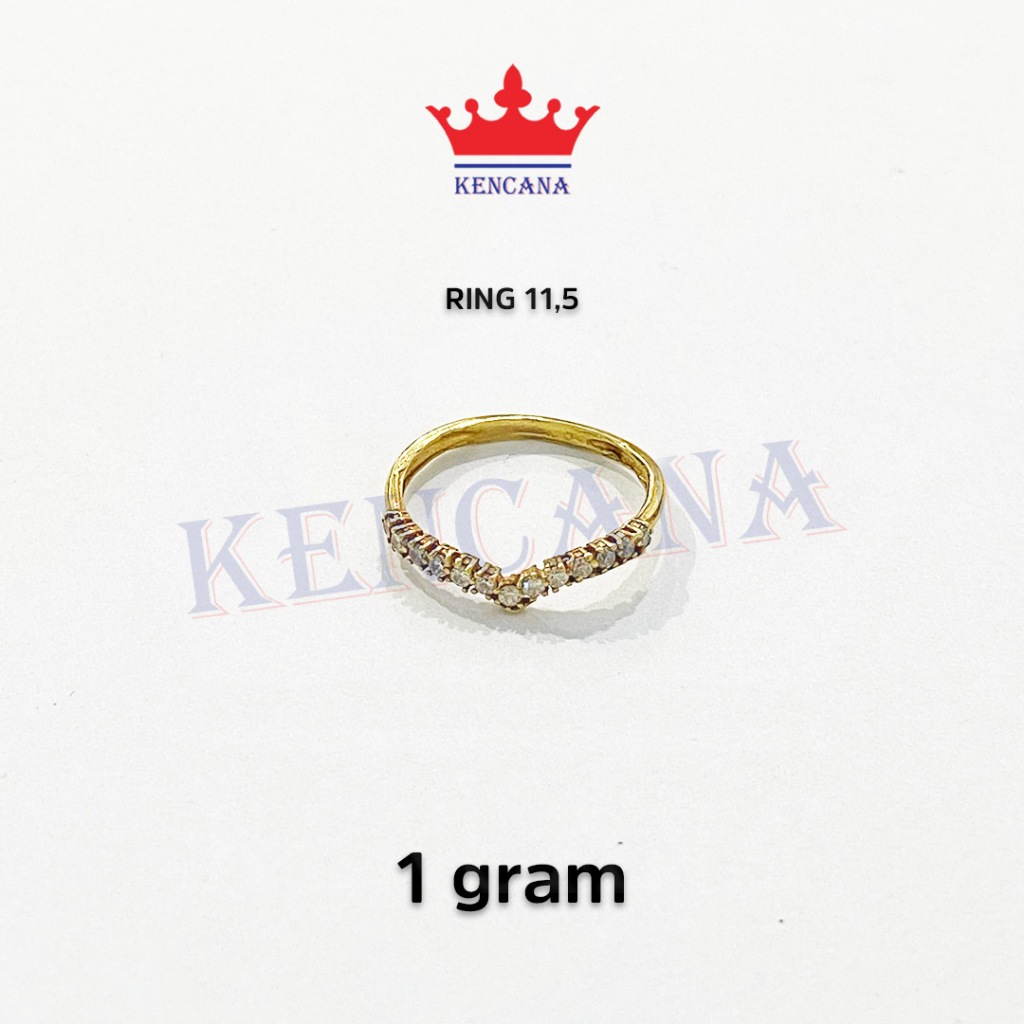 Cincin Aurel Permata Full Wanita Anak Remaja Dewasa Perak Asli Silver 925 Sepuh Emas 24k