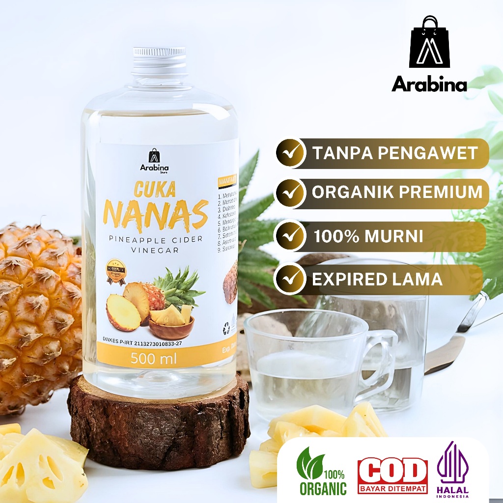 

Arabina Cuka Nanas 100% Murni Original Diet Sehat Alami
