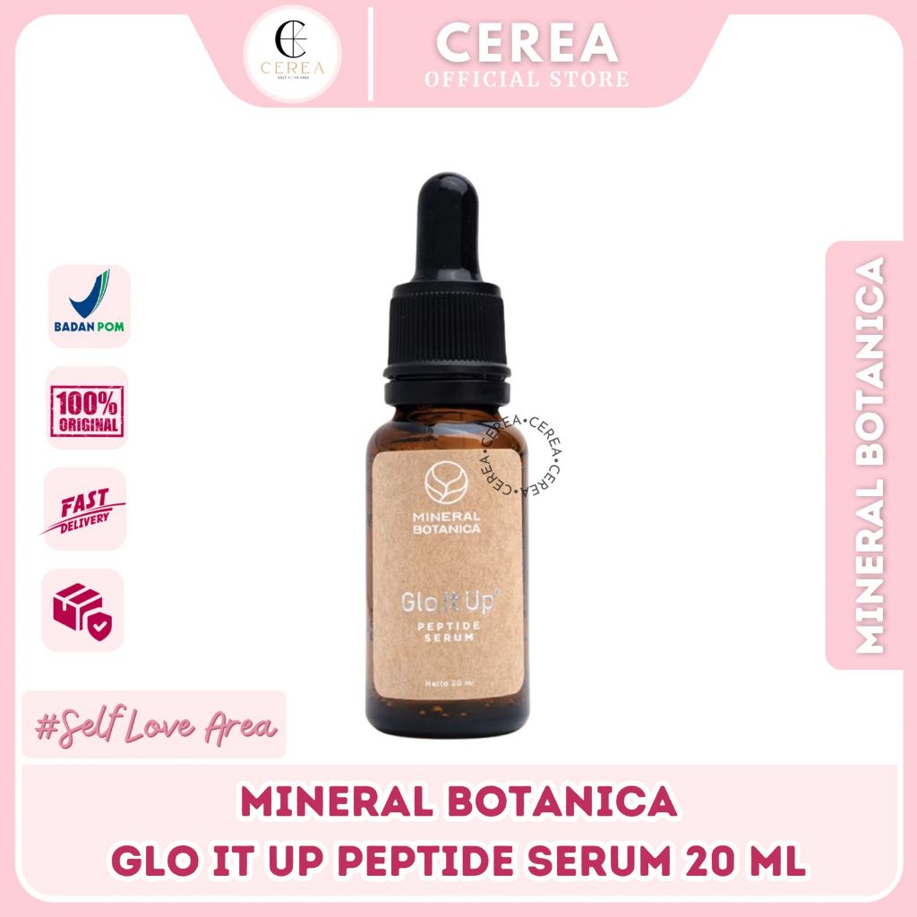 [BPOM] Mineral Botanica Glo It Up - Peptide Serum Wajah 20ml (Antioksidan/Anti Aging/Mencerahkan)