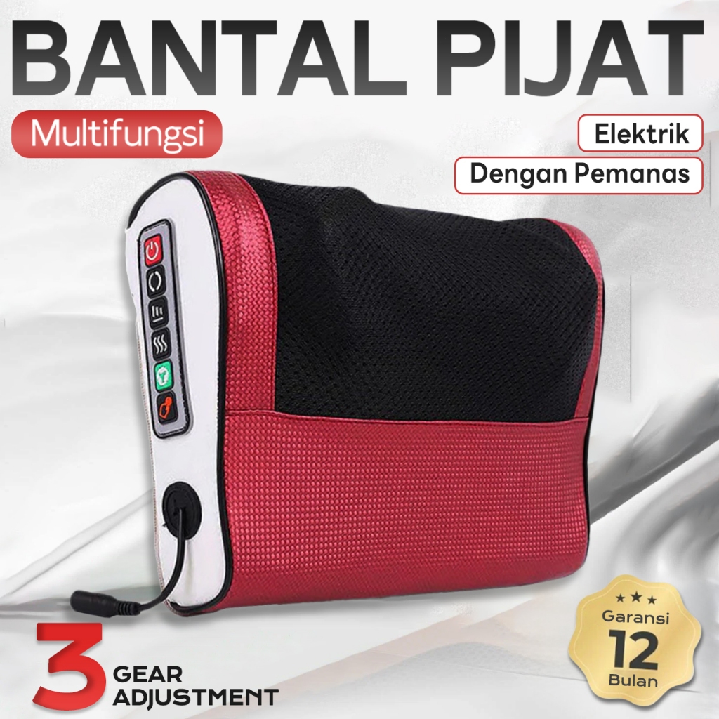 Epic Finds Bantal Pijat 8 Bola Massage Pillow Bantal Pijat Multifungsi Portabel dengan Pemanas – Unt