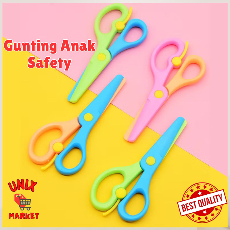 

Gunting kertas anak Tk / Gunting warna warni gunting anak serbaguna memotong kertas / perlengkapan menggunting sekolah