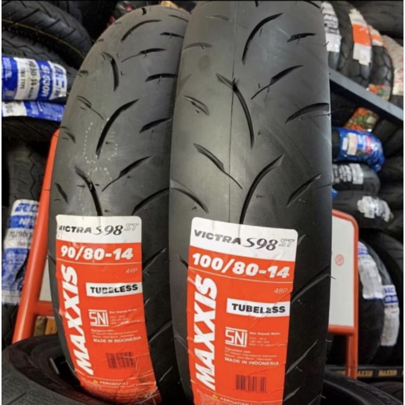 BAN SET MAXXIS VICTRA NEW VARIO125 TUBLES/BAN LENGKAP MAXXIS NEW VARIO150/BAN DEPAN BELAKANG MAXXIS 