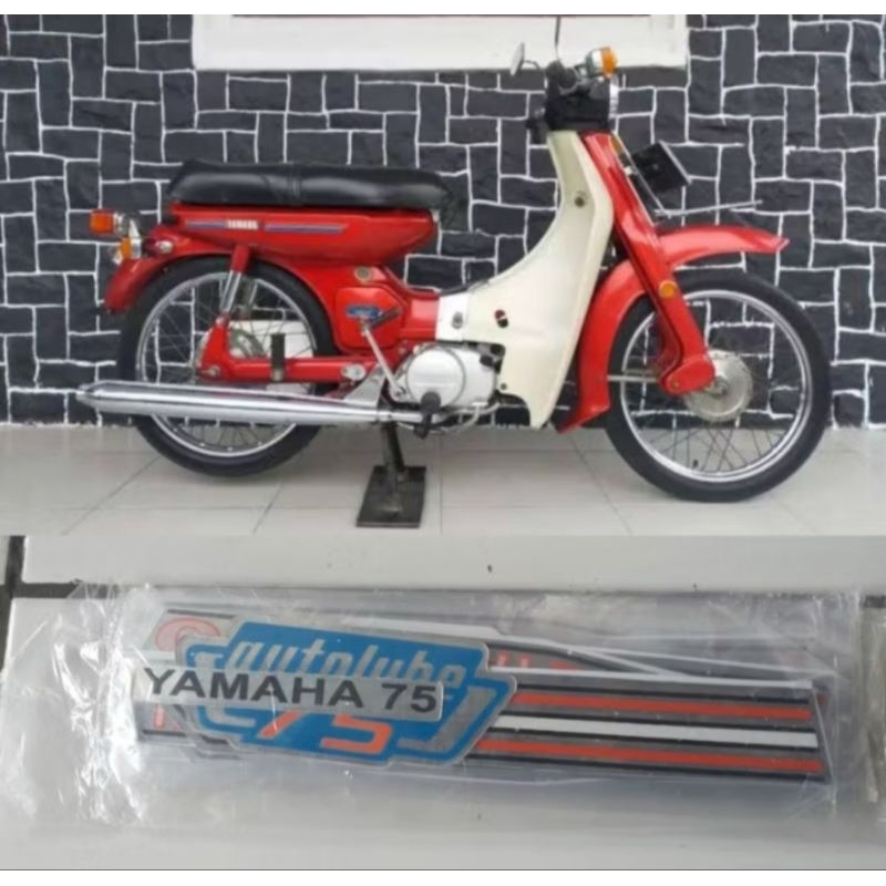 striping ori yamaha 75 stiker v75 full set klasik yamaha 75