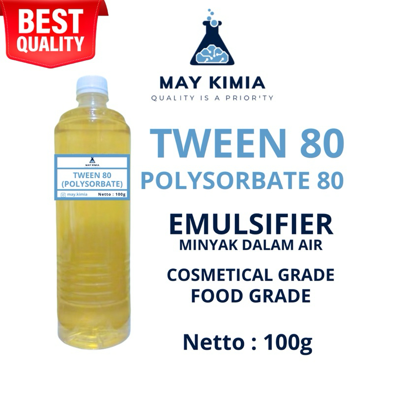 

Tween 80 / Tween 80 100g / Twen 80 100g / polysorbate 80 / polysorbat 80 100g / polysorbat 80 emulsifier minyak ke larutan air