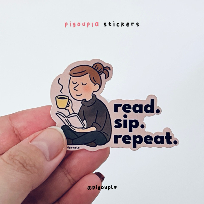 

piyoupla - kindle book reader vinyl sticker die cut