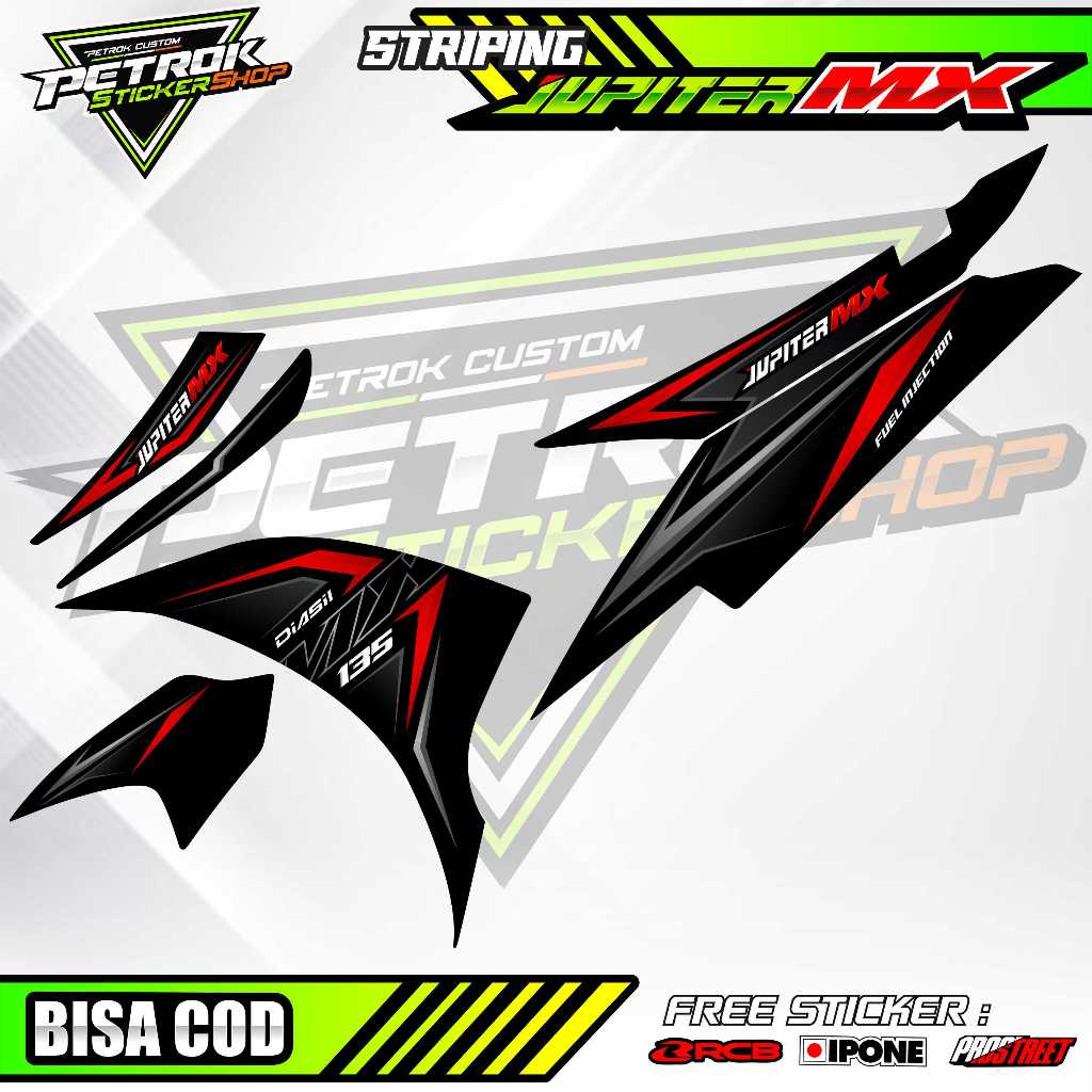 STRIPING VARIASI MOTOR YAMAHA JUPITER MX 135 / STICKER LIST MOTOR JUPITER MX 135