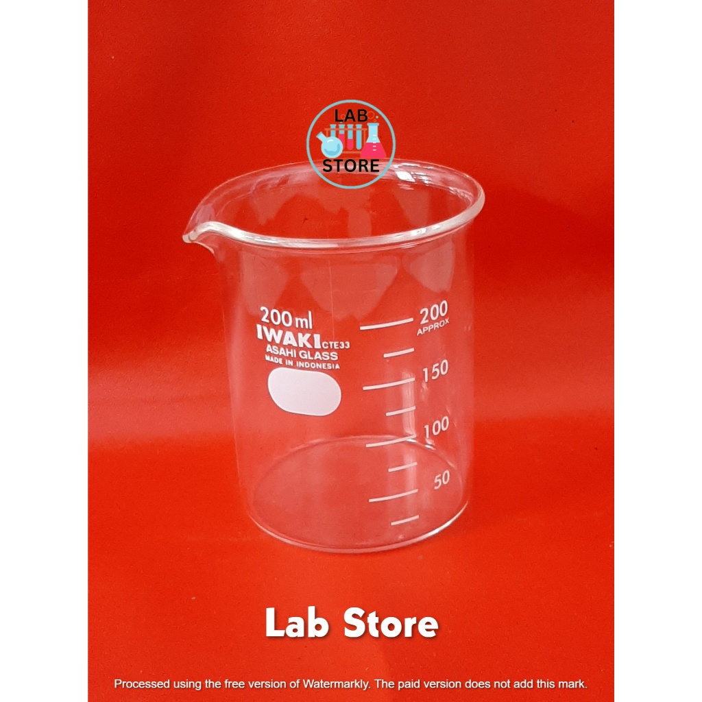 Beaker / Beaker 250ml IWAKI / Beaker Glass 250ml / Gelas Kimia 250ml IWAKI