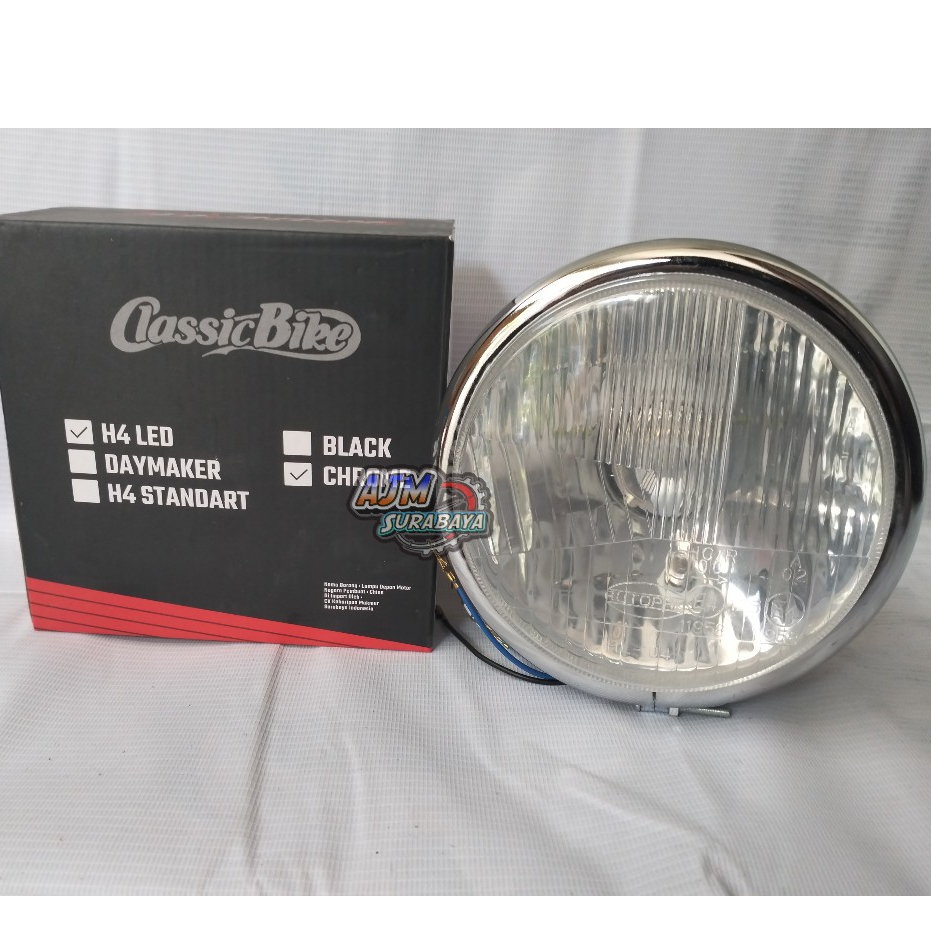 Head lamp autopal led 5.7 inch H4 Lampu Depan CB Pesek Autopal LED Headlamp Jute Datar GL Tiger Mega