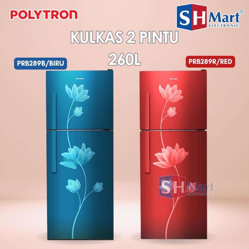 KULKAS 2 PINTU POLYTRON PRB-289 KAPASITAS 240 LITER PRB289 GARANSI RESMI