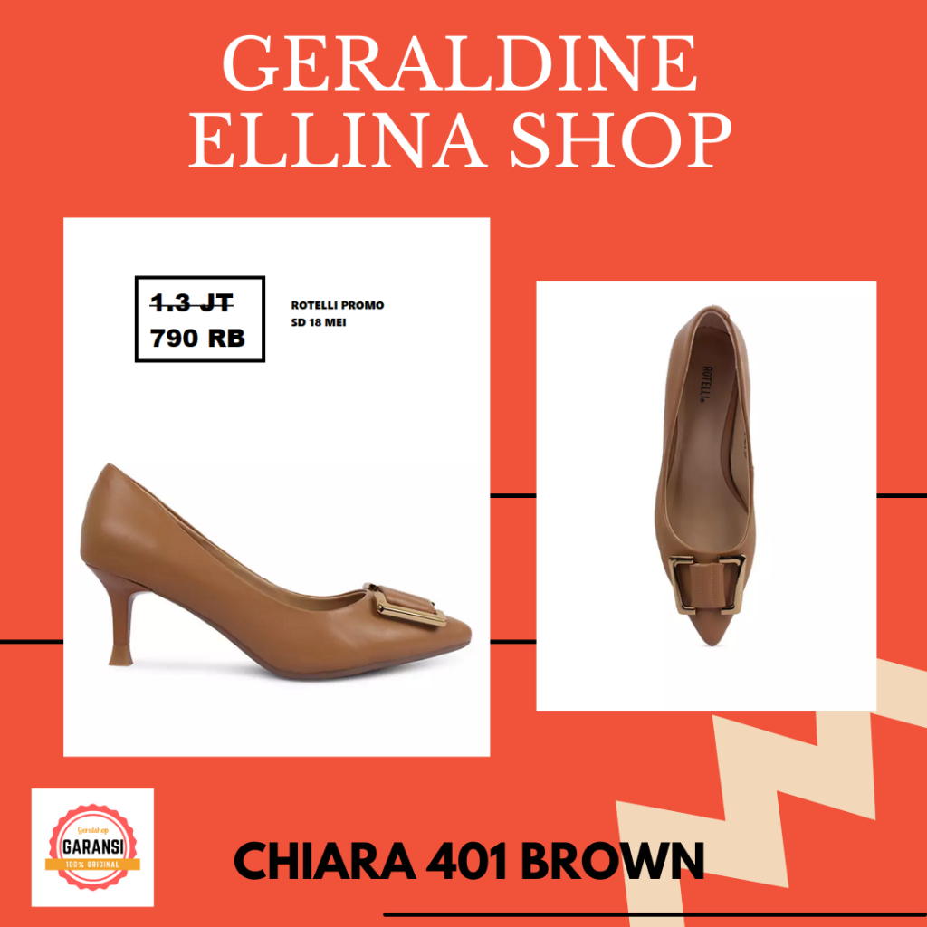 Sandal heels Rotelli wanita seri CHIARA 361 100% original store