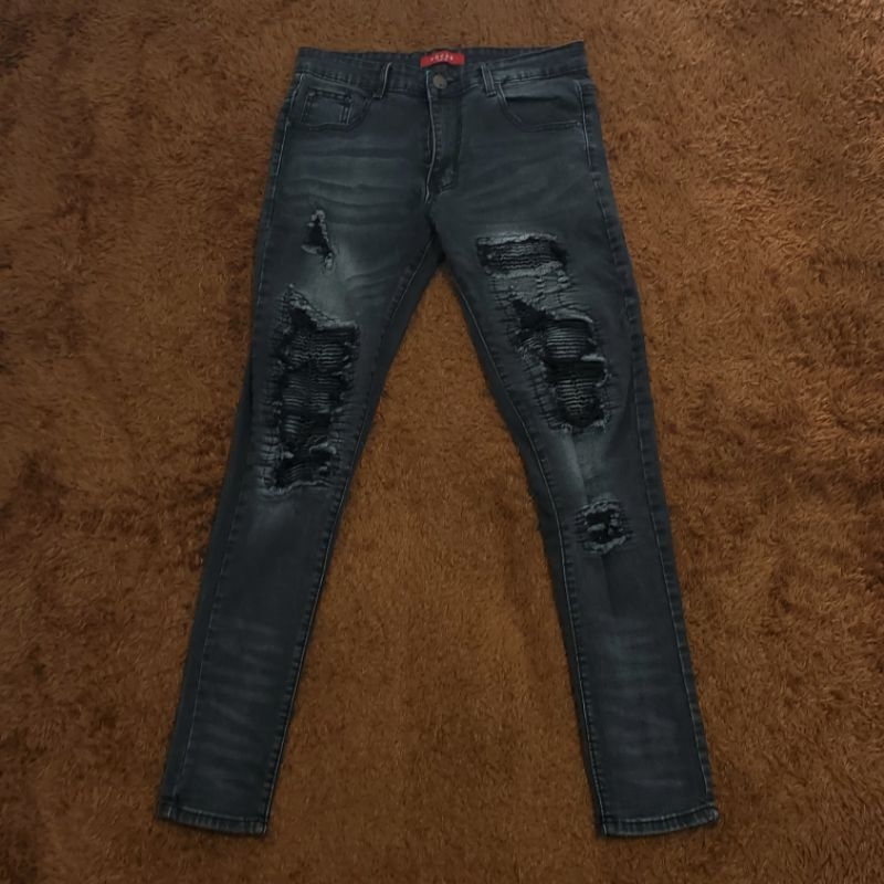 Rucas Season 4 Ripped Biker Skinny Jeans Denim Pants Celana