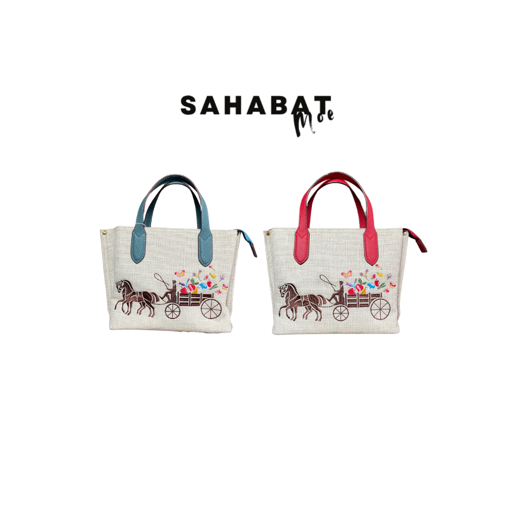 SAHABATMOE Tas Tentang Import Wanita Premium Coach Bordil Kuda + Tali Samping