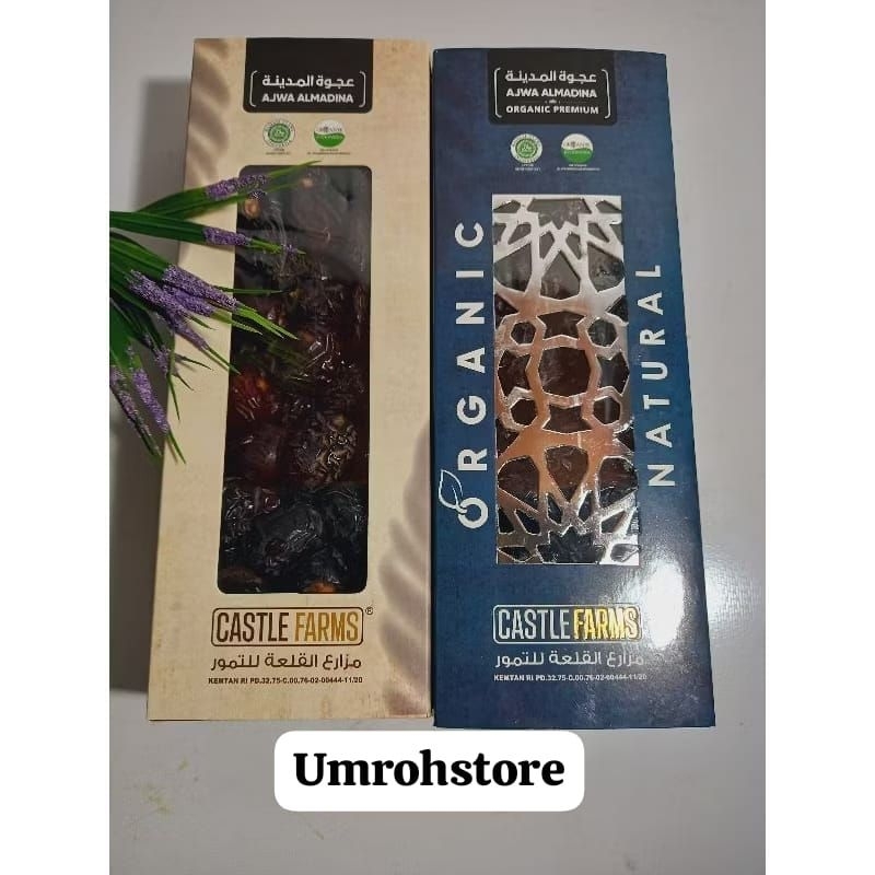 

Kurma Ajwa Organik Castle Farm 500 gr Exp.Jan 2027 Premium Reguler