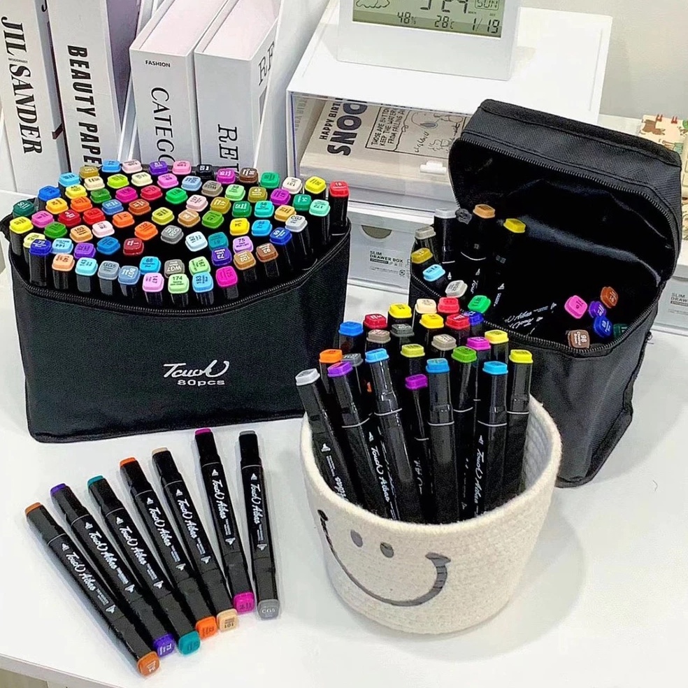 

KODE B14E AOYING Spidol Warna Warni 1 Set Sketch Marker 2 Tip Touch Marker 4868 Warna