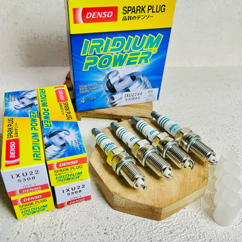 Busi Iridium type IXU22 Denso 1set 4pcs Untuk mobil Avanza VVTI tahun 2006-2011 All New Avanza