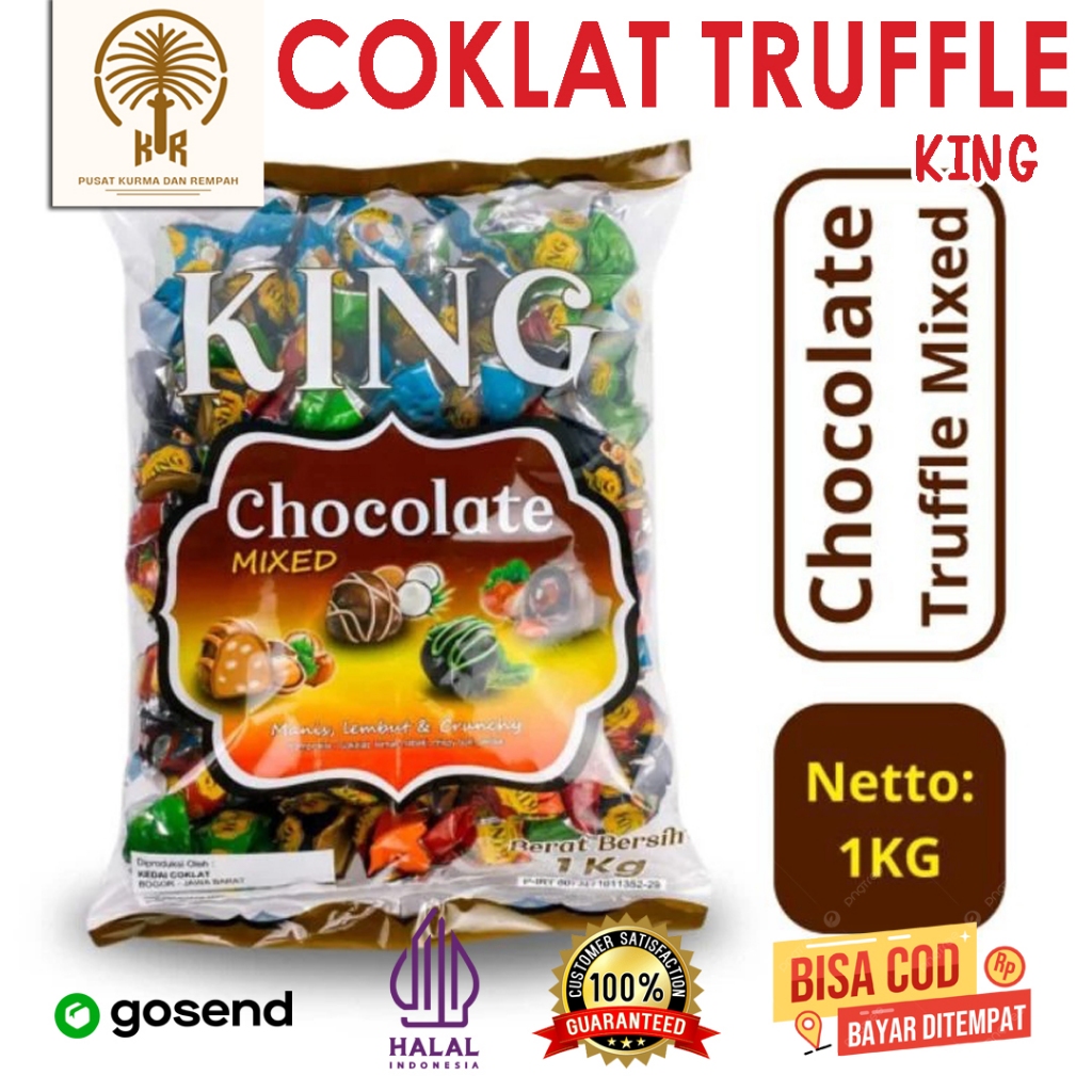 

Coklat TruFfle Mixed merk KING berat 1kg