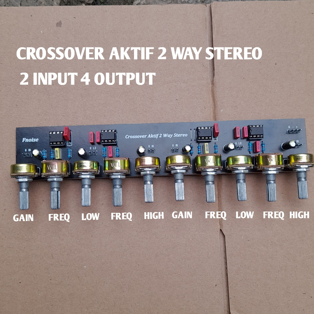 Kit Crossover Aktif 2 Way Stereo