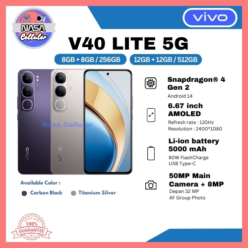 HP VIVO Y400 8/256GB, Y400 8/128GB, V40 LITE 5G 12/512GB & V40 LITE 8/256GB (BNIB)