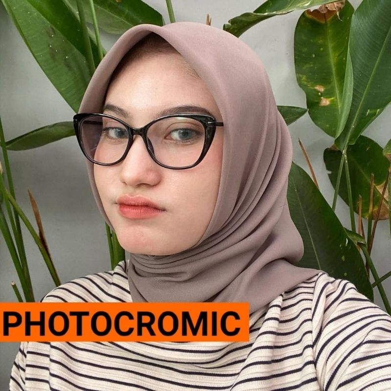 kacamata Frame Lensa Minus Normal Silinder Photocromic Antiradiasi Bluecromic Z507