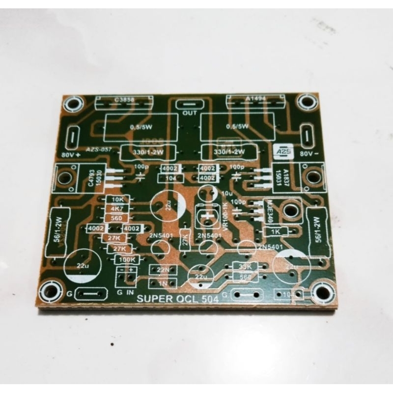 PCB Power Amplifier Super OCL 504 SOCL 504 Pertinak