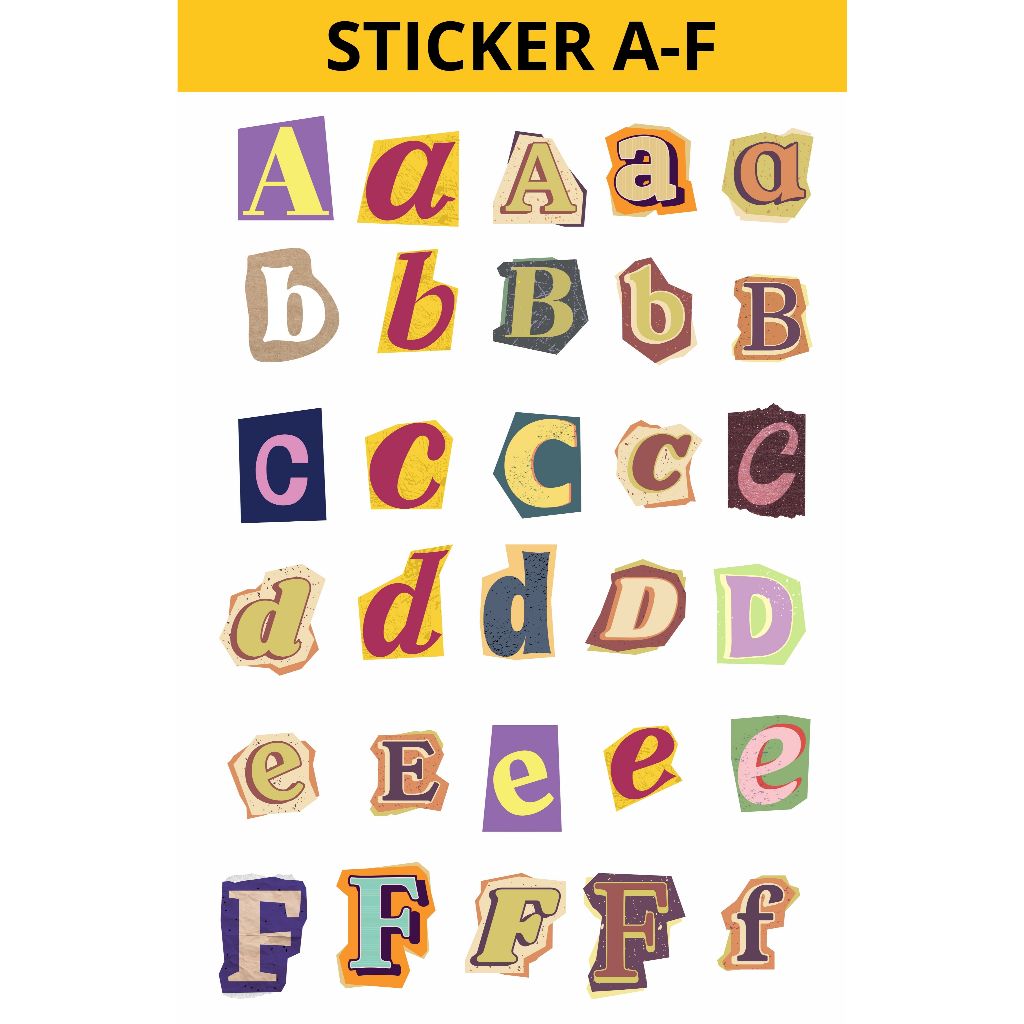

STICKER ALFABET | UKURAN 10x15cm