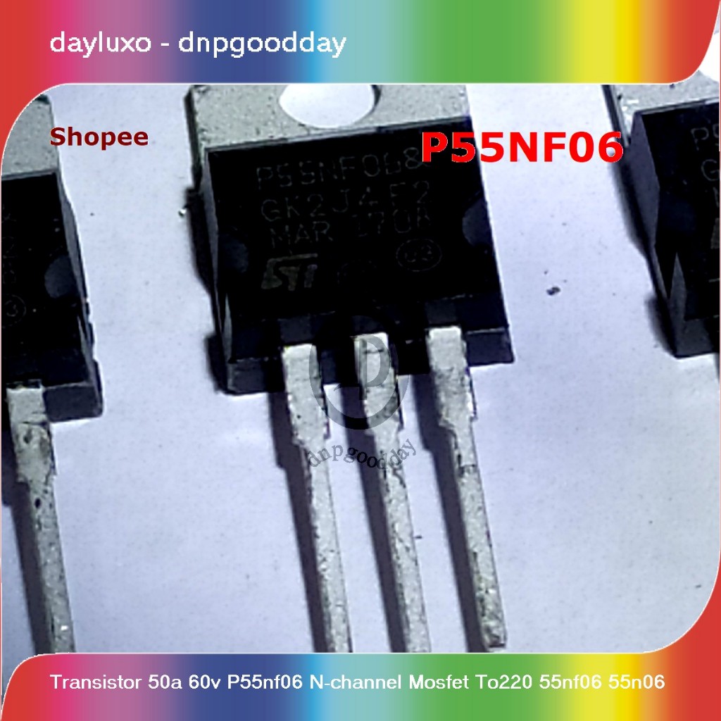 transistor 50a 60v p55nf06 n-channel mosfet to220 55nf06 55n06