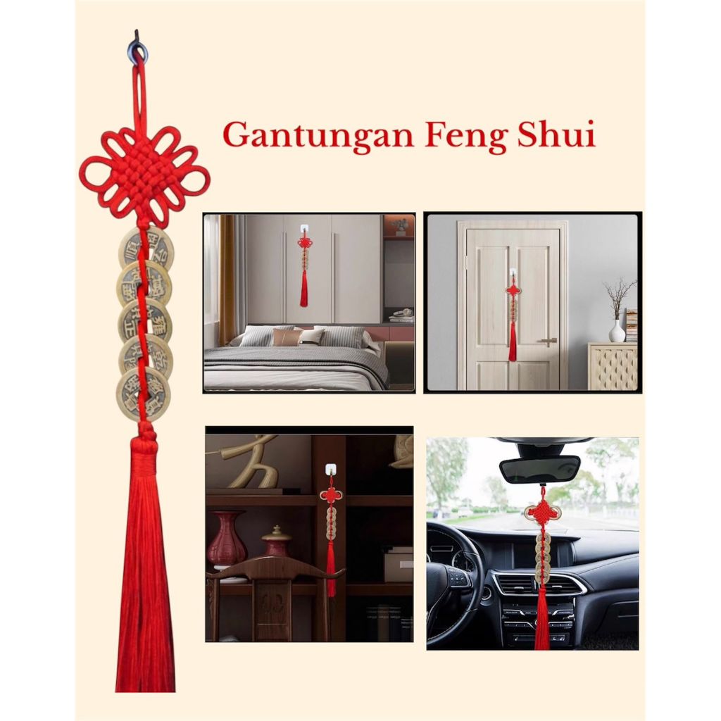Gantungan Feng Shui Coin Lima Kaisar / Gantungan Koin Feng Shui Kaisar Rejeki Keberuntungan