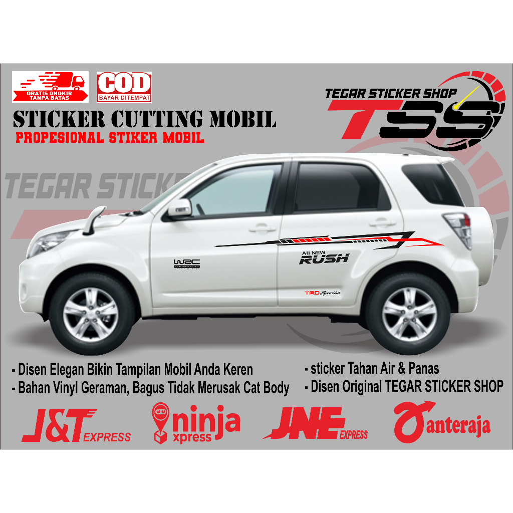 sticker mobil rush sticker mobil toyota rush sticker mobil rush keren sticker variasi body mobil