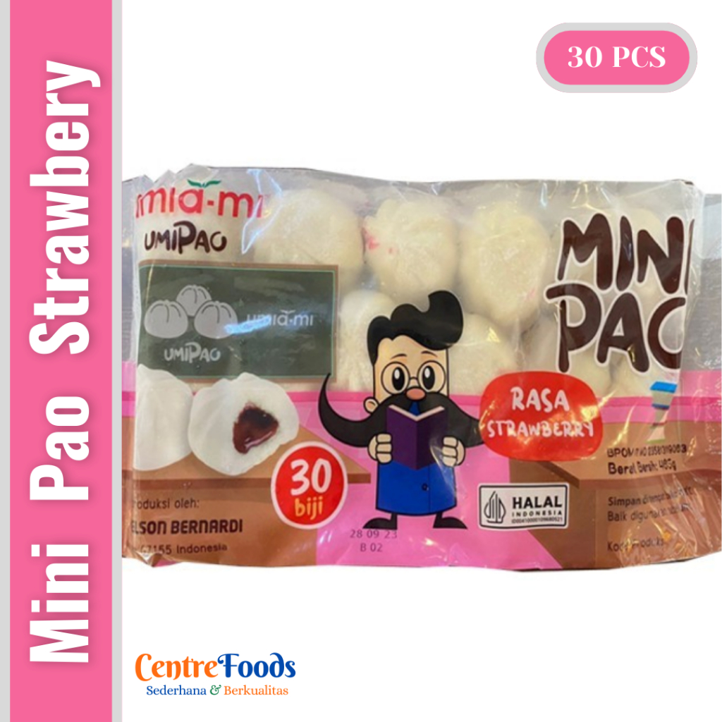 

Mini Pao Rasa Strawberry - UmiPao UMIA-MI | isi 30 Pcs - 480gr [ Harga Per BKS ]