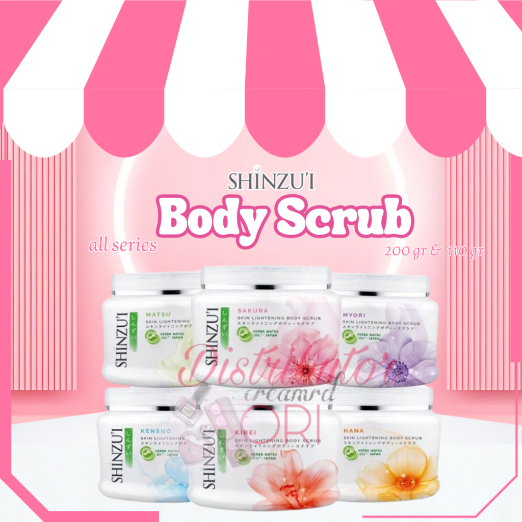 SHINZUI BODY SCRUB 200GR| 110 GR LULUR BADAN SKIN LIGHTENING | Distributor Cream Ori